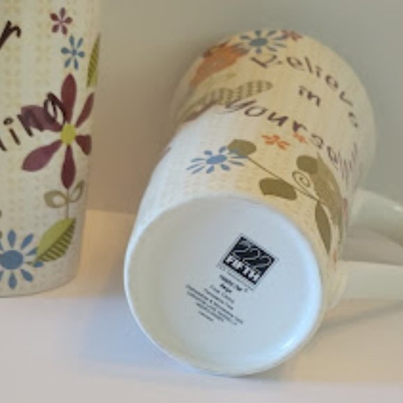 Set of 2, 222 Fifth Owl Believe in Yourself, Never Stop Dreaming Tall Coffee Mug - Picture 4 of 4